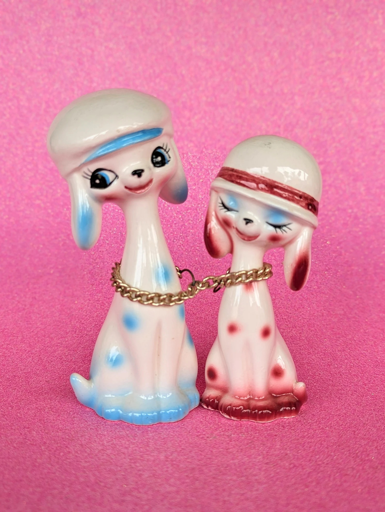 Vintage Big Eye Kitsch Chained Puppy Dog Figurines Japan Kitsch - Etsy | Etsy (US)