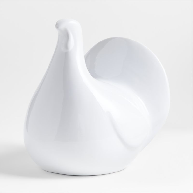 Modern White Ceramic Thanksgiving Turkey Sculpture + Reviews | Crate & Barrel | Crate & Barrel