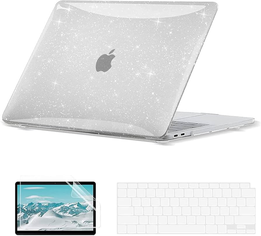 EooCoo Glitter Hard Case Compatible with MacBook Air 13 inch M1 Chip 2021-2018 with Retina Displa... | Amazon (US)