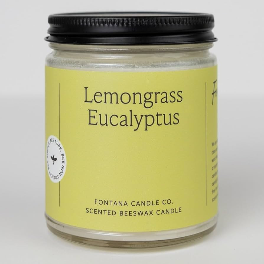 Fontana Candle Company - Lemongrass Eucalyptus | Lightly Scented Candle | Made from Beeswax and C... | Amazon (US)