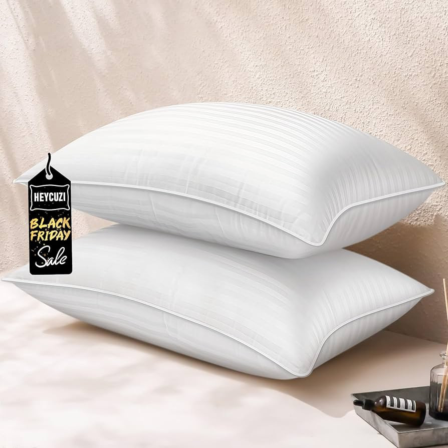 Amazon.com: HEYCUZI Queen Size Bed Pillow - Premium Down Alternative Cooling Pillows Set of 2 for... | Amazon (US)