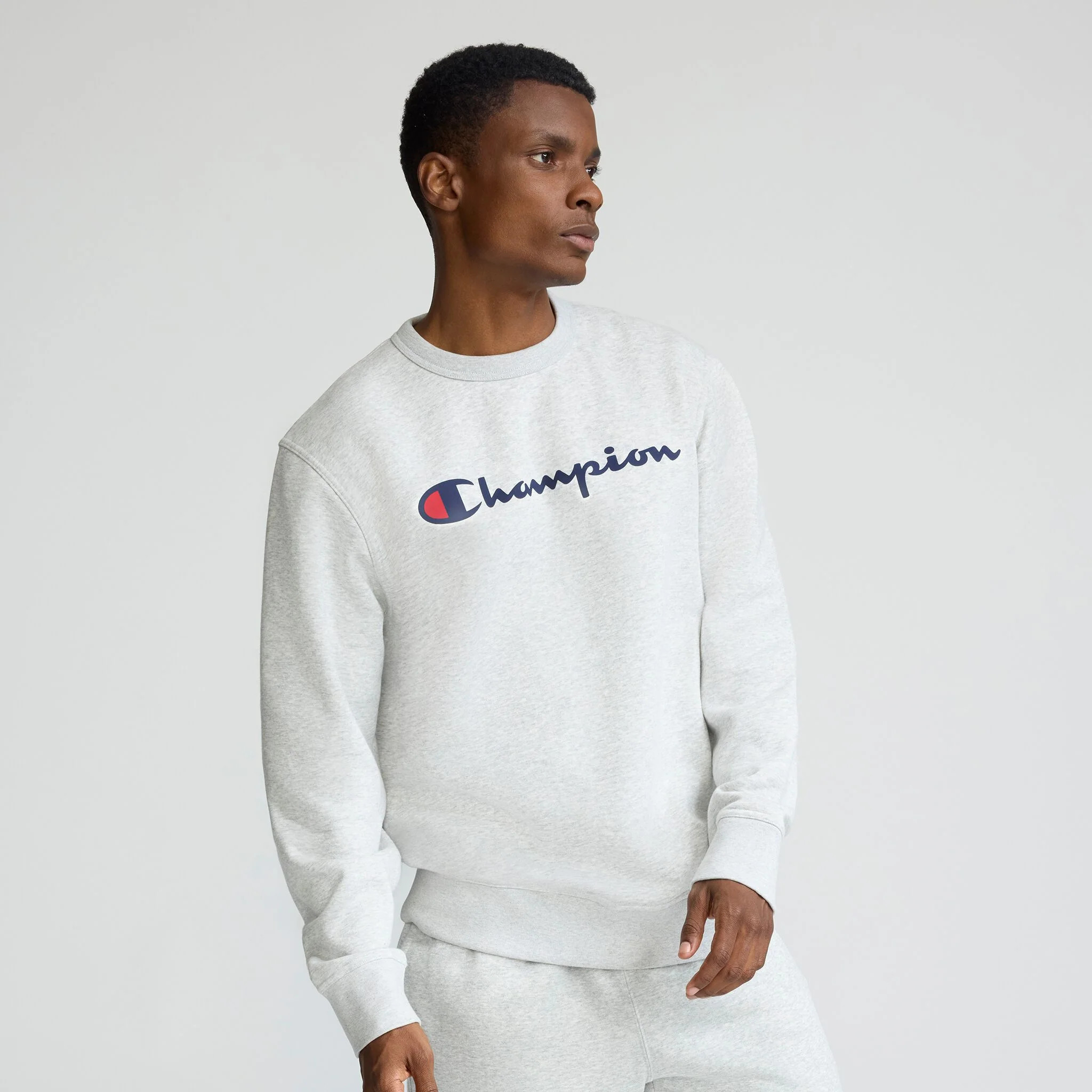 Powerblend Crewneck Sweatshirt, Classic Script Logo | ChampionUSA.com (Hanesbrands Inc.)