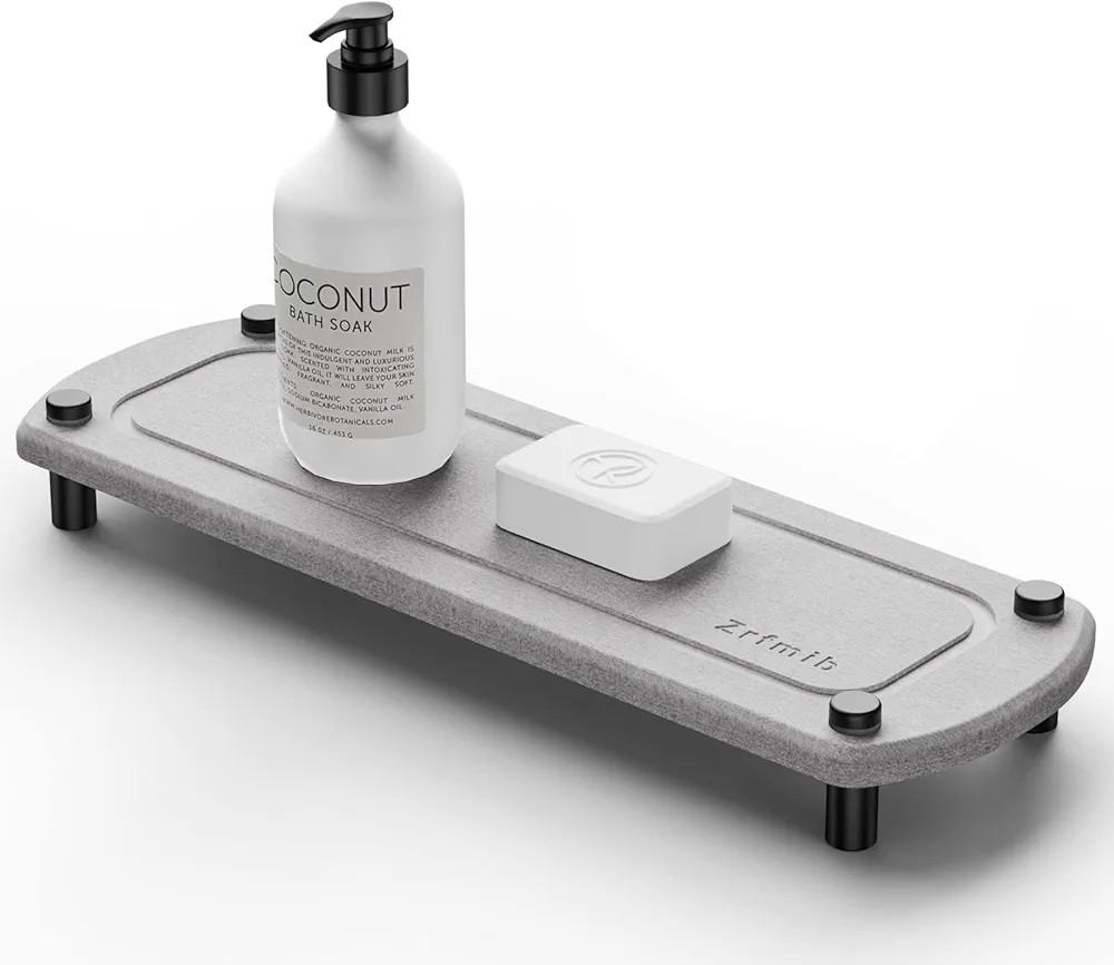 Amazon.com - Zrfmib Instant Dry Bathroom Kitchen Sink Organizer, Diatomite Stone Drying Tray for ... | Amazon (US)