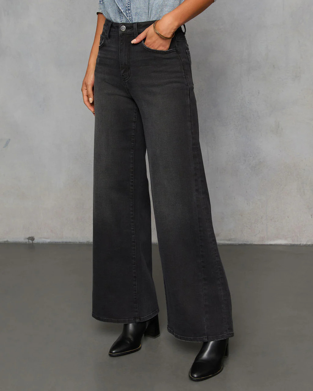 Sinoma Stretch High Rise Wide Leg Jeans | VICI