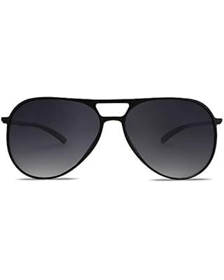 Polarized Aviator Sunglasses for Men Women Black TR90 Frame Ultralight Sunshades | Amazon (US)