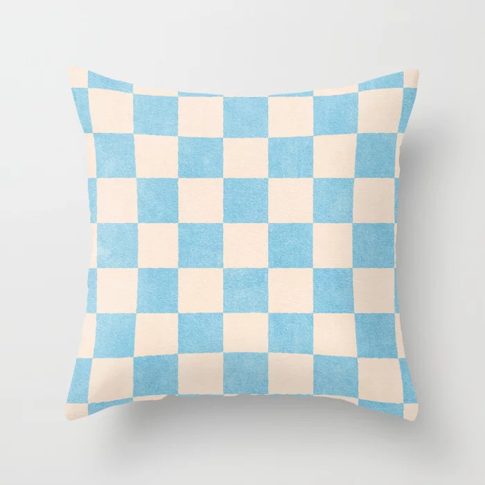 CHECKER - 001 - Iceberg Throw Pillow | Society6