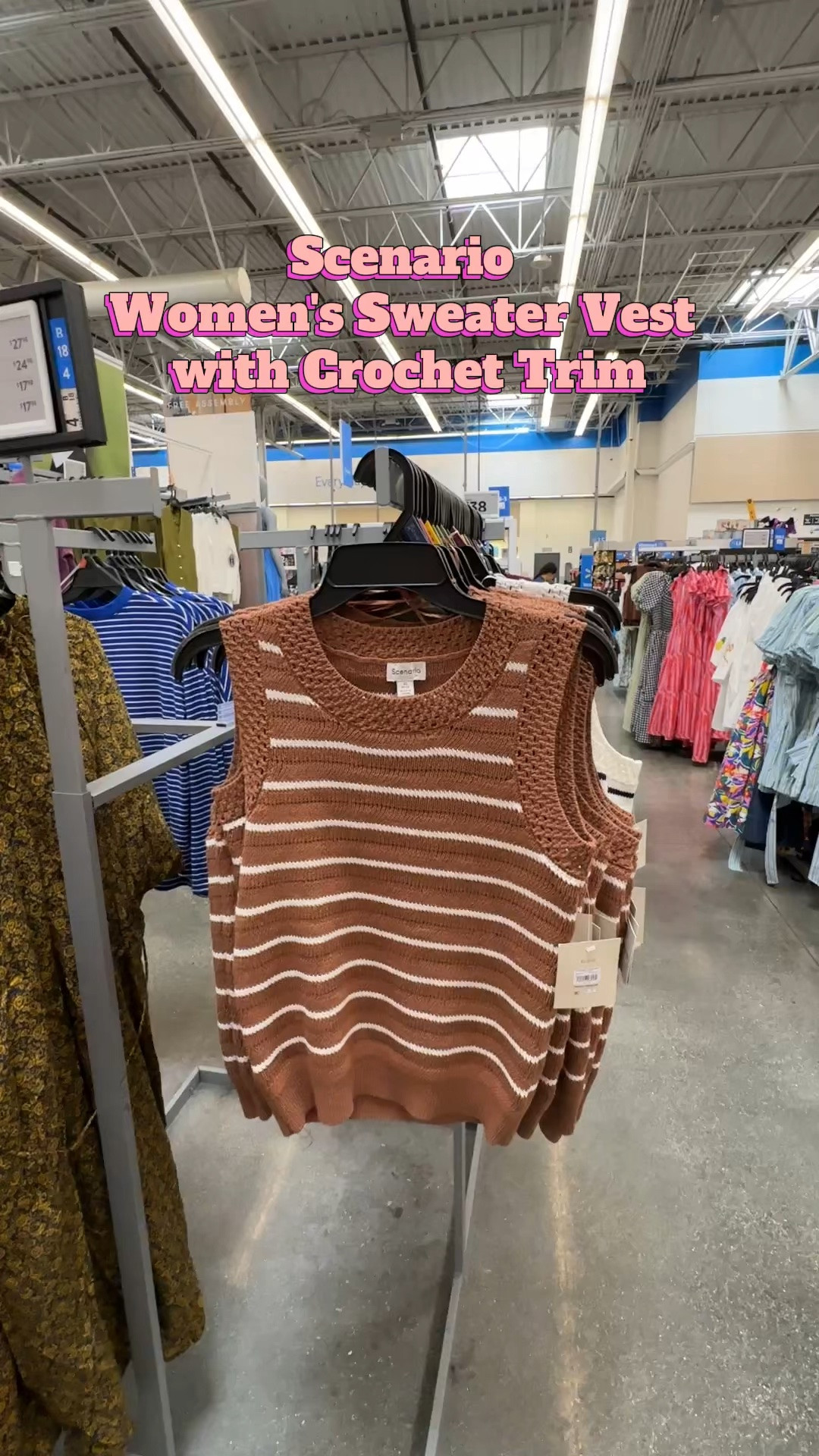 @Walmart this is from the new brand Scenario and it is so GOOD! the quality is 10/10 and is giving serious madewell vibes.

#walmartfinds #walmartfashion #walmartcreator #fallfashion #ad 

Scenario Women's Sweater Vest with Crochet Trim, Lightweight, Sizes XS-XXXL