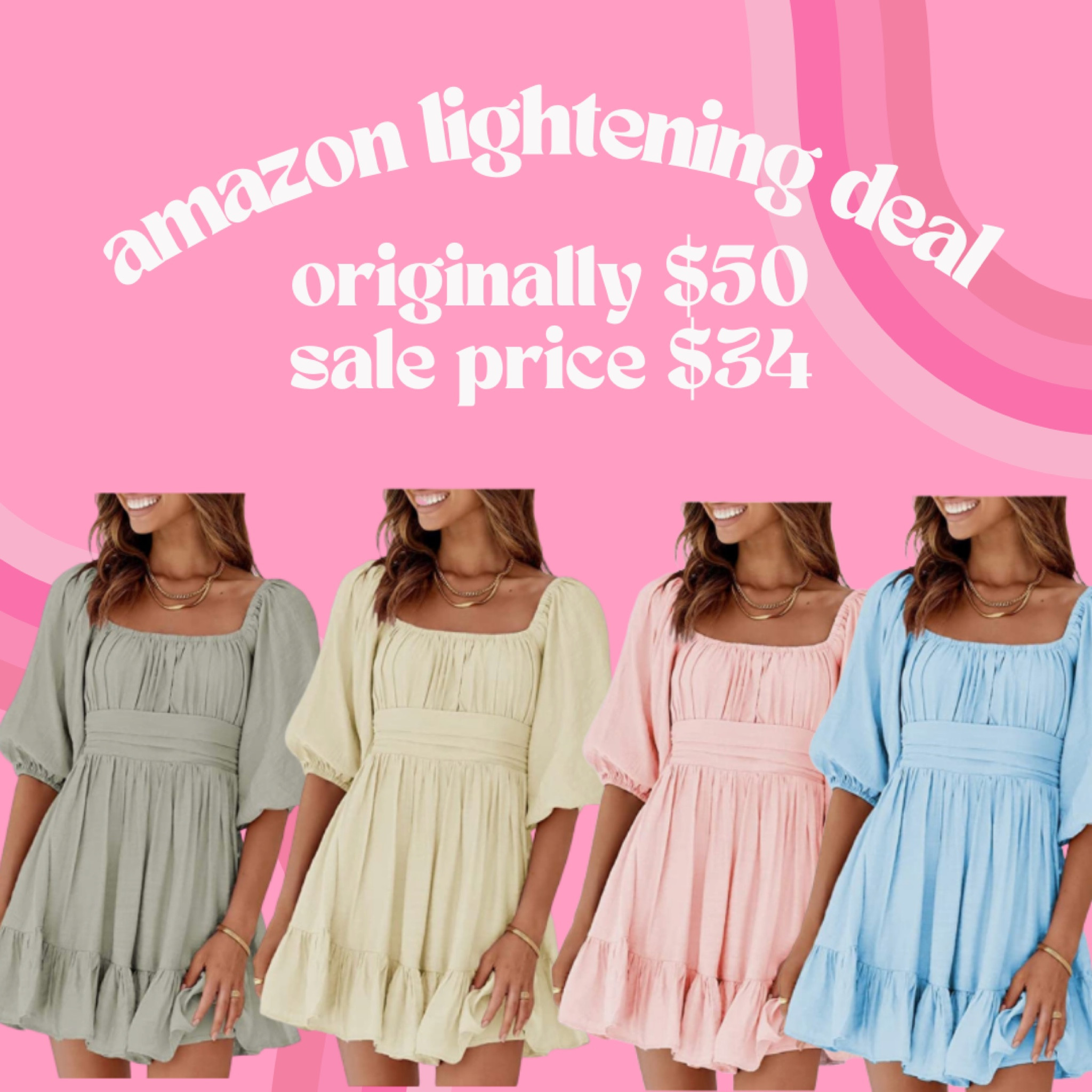 lightening deal ⚡️ cute spring dress & a lot of color options.

#LTKSale #LTKsalealert #LTKunder50