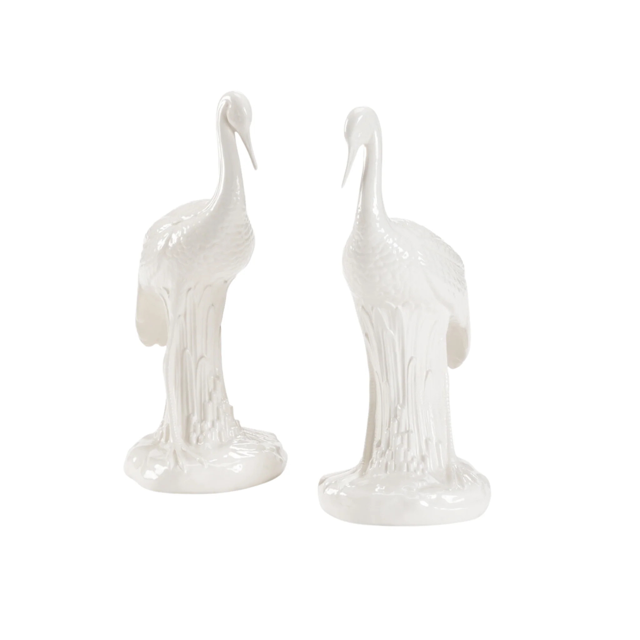 Pair of Decorative Large White Herons | The Well Appointed House, LLC