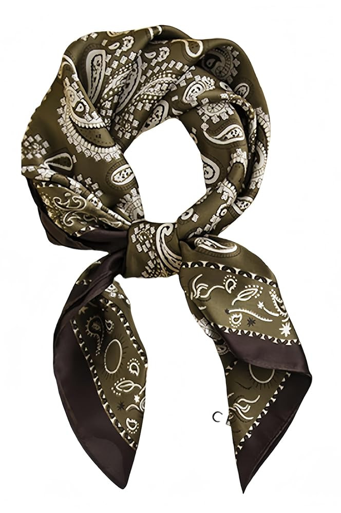 MINIDORA Satin Scarves for Women 27.5 × 27.5 inches Medium Square Elegant Silk Feeling Head Scar... | Amazon (US)