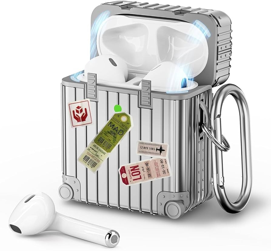 VISOOM Compatible With Airpods 2 Case Cover, Funny Suitcase Design Case for Airpods 2nd/1st Gener... | Amazon (UK)