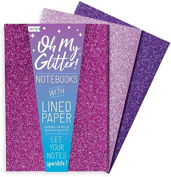 OOLY, Oh My Glitter! Notebooks, Amethyst and Rhodolite - Set of 3 | Amazon (US)