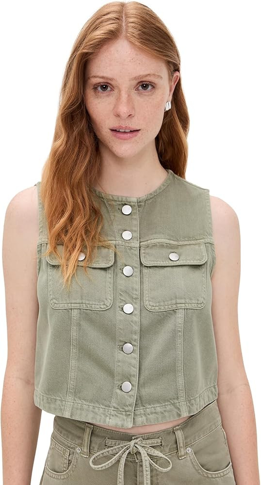 Madewell Women's Cropped Vest: Airy Denim Edition | Amazon (US)