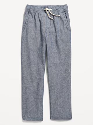 Straight Pull-On Linen-Blend Pants for Boys | Old Navy (US)