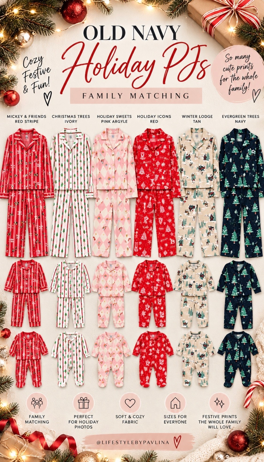 OLD NAVY HOLIDAY PJS ARE BACK!!’

Christmas pjs, family matching, family photos outfit

#LTKmomlife #LTKSaleAlert #LTKKids