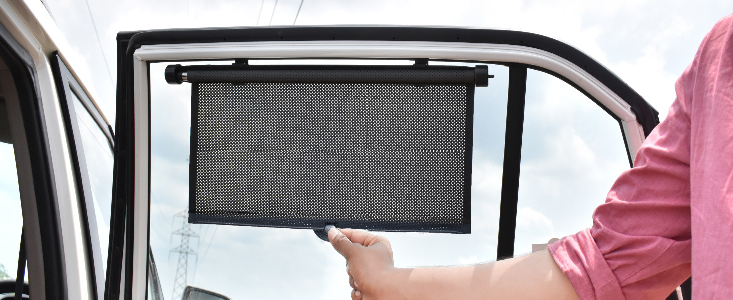 Amazon.com: EcoNour Car Side Window Sun Shade (2 Pack) | Retractable Roller Sunshade for Kids | B... | Amazon (US)