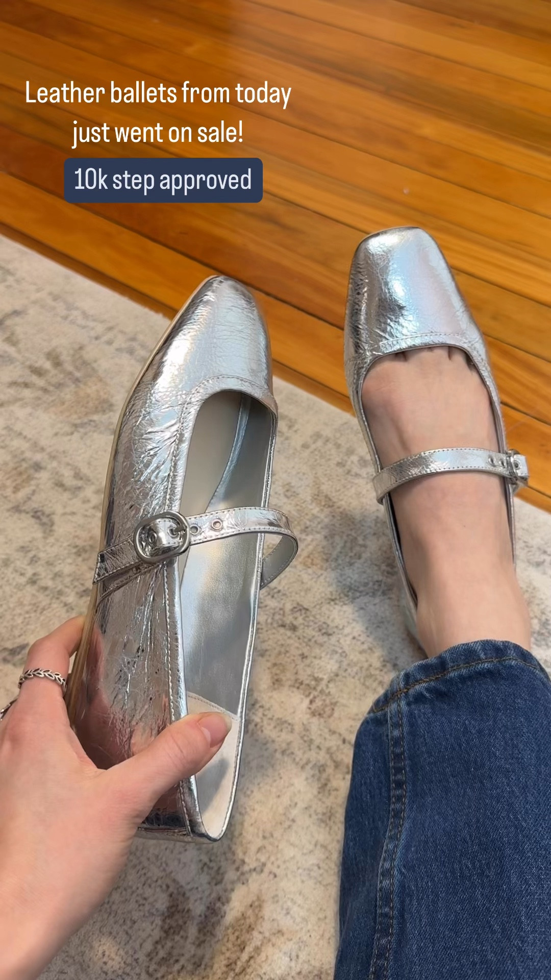 Ballet flats to wear into spring and summer just went on sale!
Over 30% off
Wearing 7 (size up 1/2) 
Leather and passing the 10k step test!


#LTKSeasonal #LTKShoeCrush #LTKSaleAlert