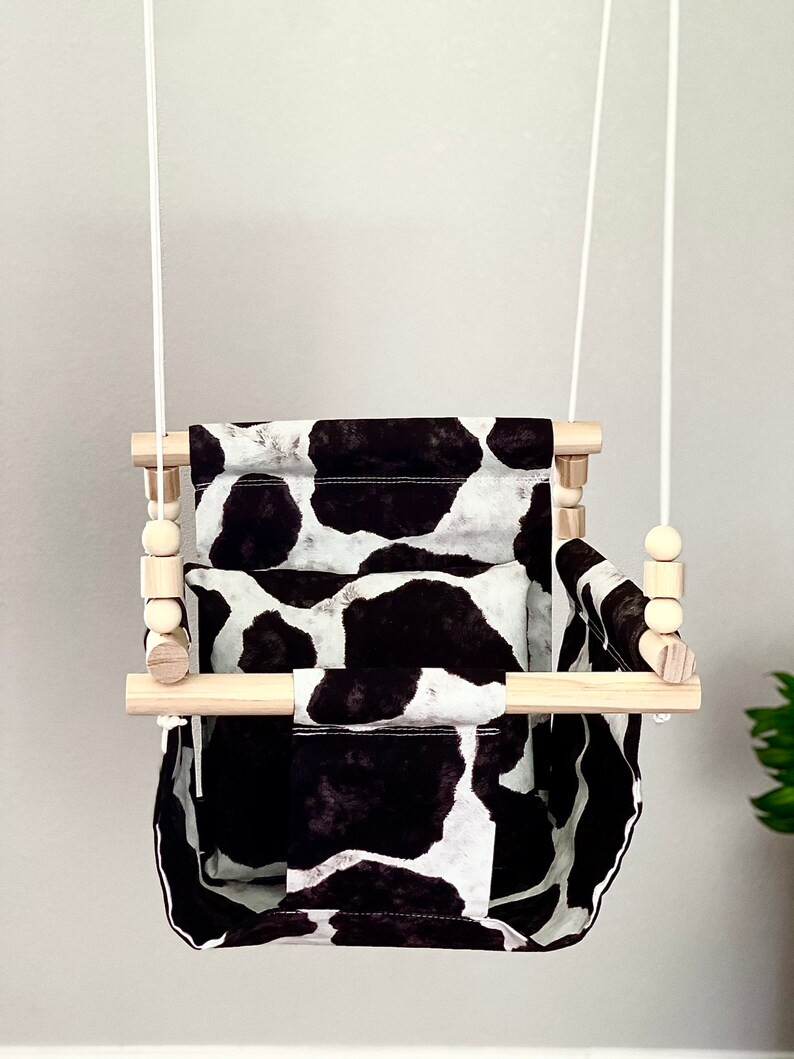 Baby Cow Print Fabric Swing Indoor Outdoor Baby Todler Swing Baby Hammock Ready to Ship - Etsy | Etsy (US)