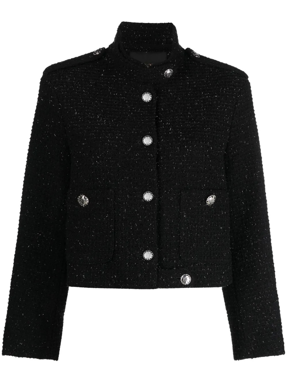Maje Cropped Tweed Jacket - Farfetch | Farfetch Global