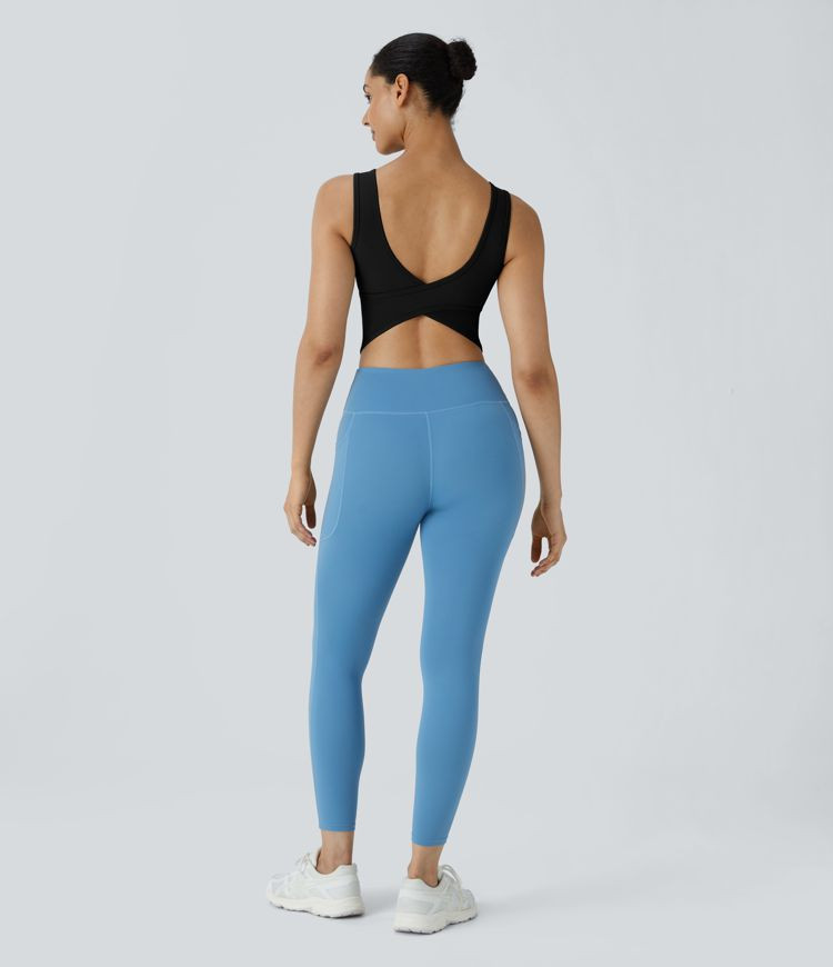 U Neck Crossover Barre Ballet Dance Tank Top A-C Cups | HALARA