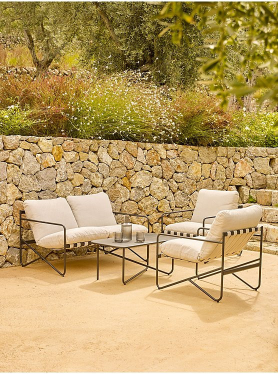 Tuscany 4 Piece Garden Sofa Set Black | George