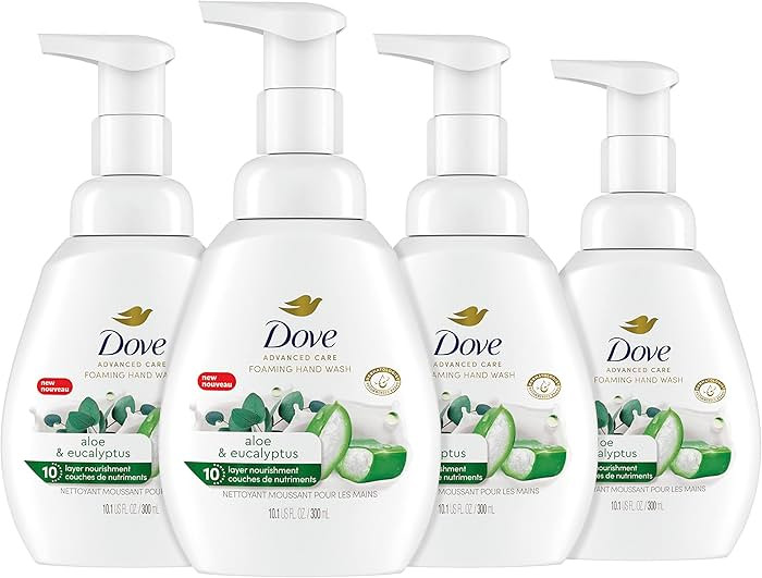 Dove Foaming Hand Wash 4 Count Aloe & Eucalyptus Protects Skin from Dryness, More Moisturizers th... | Amazon (US)