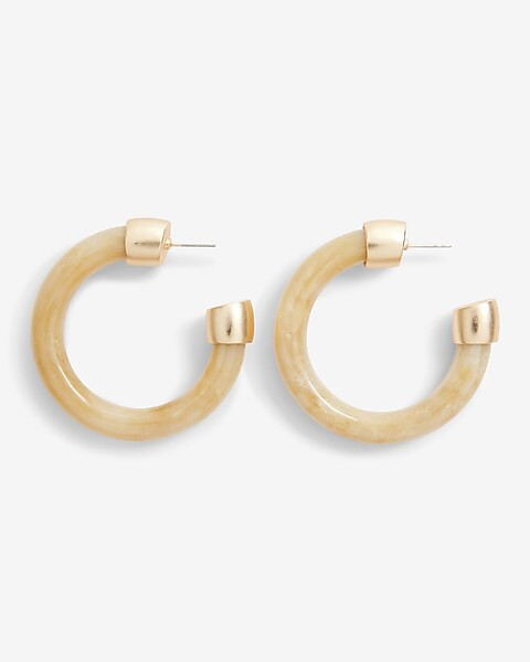 Swirled Tube Hoop Earrings | Express