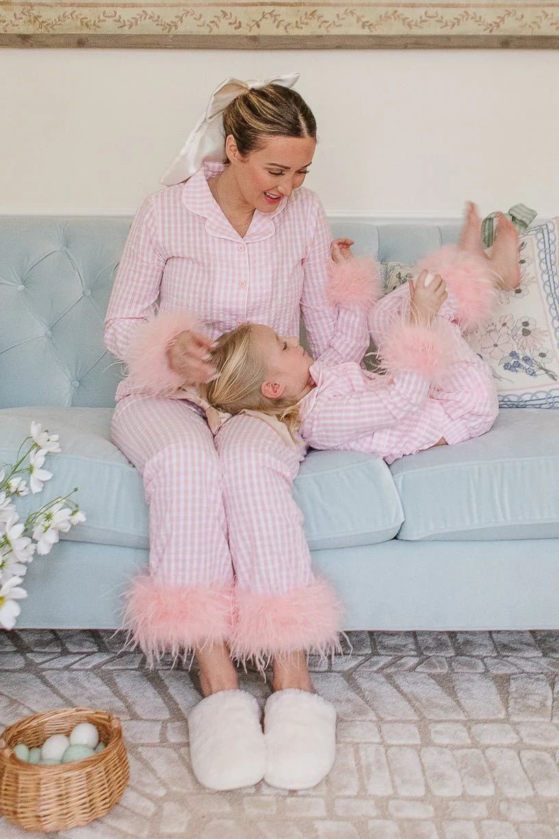 Camille Pajamas with Feathers | Ivy City Co