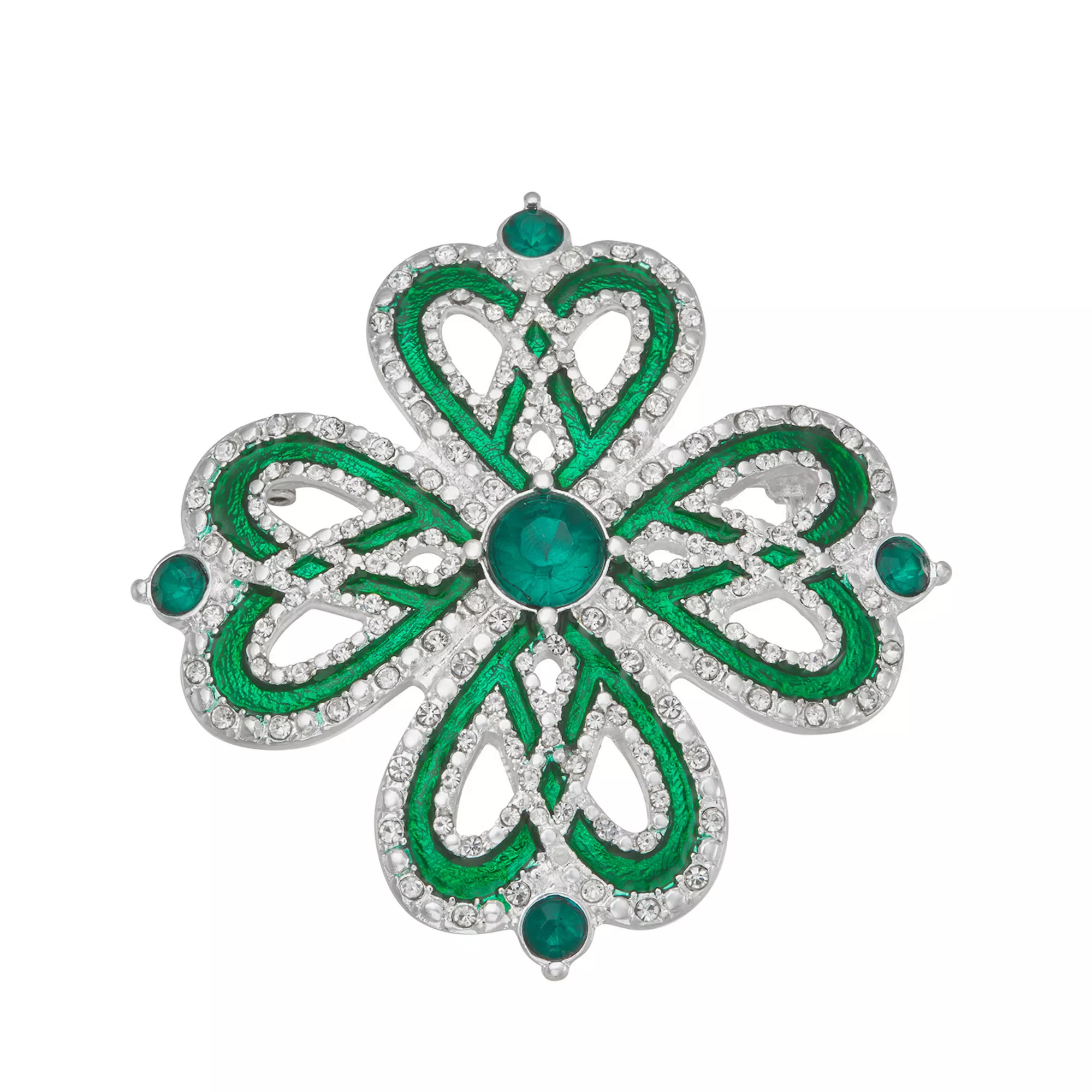 Napier Silver Tone Shamrock Pin | Kohl's