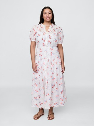 Gap × DÔEN Pintuck Floral Midi Dress | Gap (US)