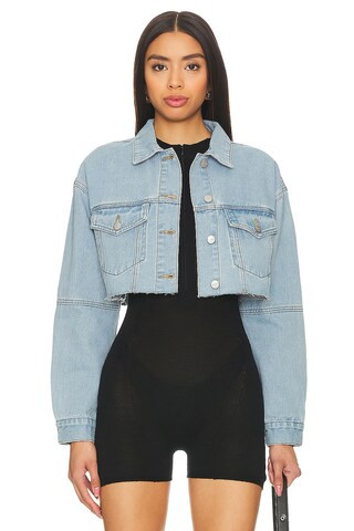 superdown Kathy Cut Off Jacket in Blue Denim from Revolve.com | Revolve Clothing (Global)
