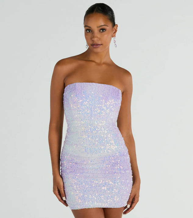 Enchanting Muse Iridescent Sequin Mini Dress | Windsor Stores