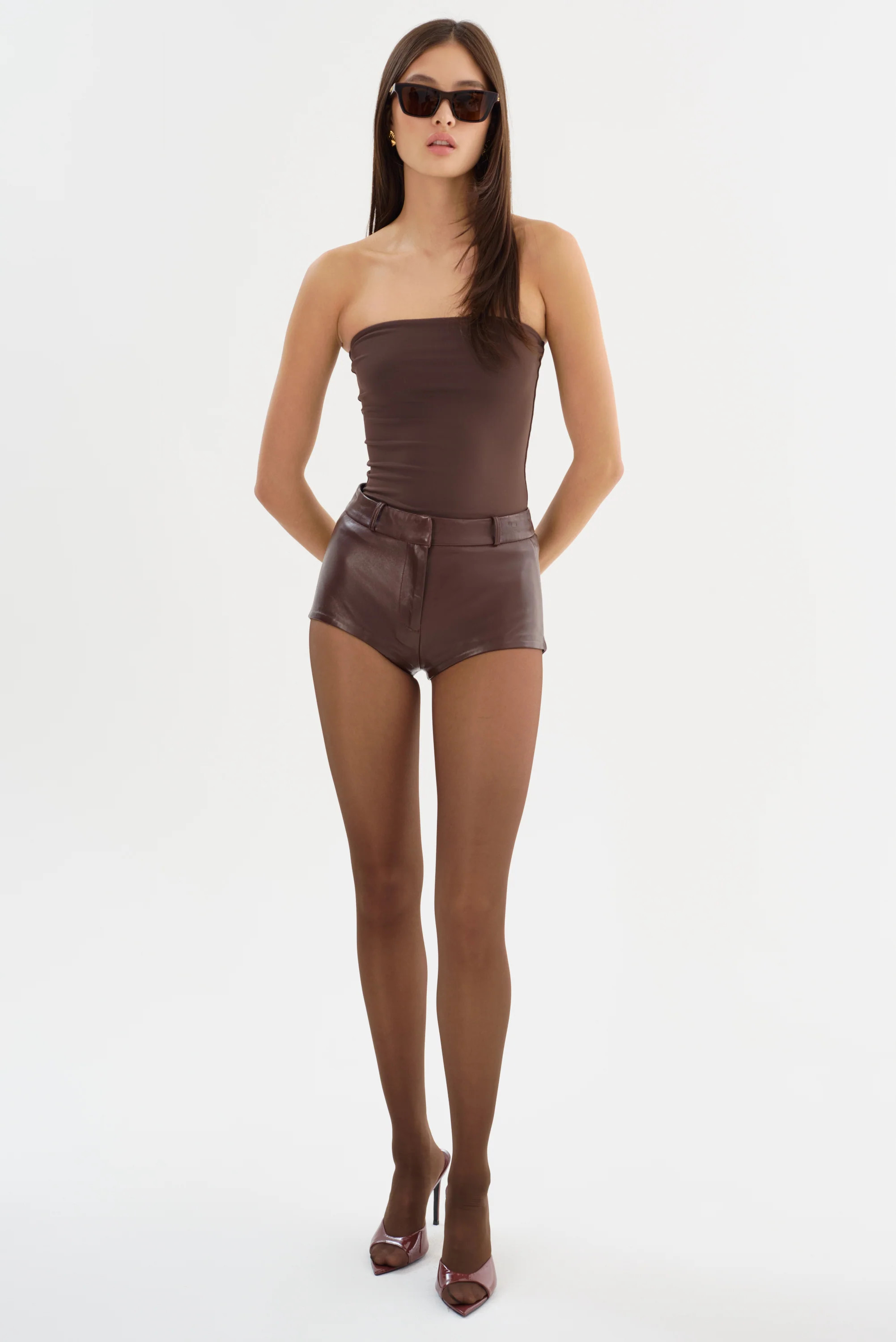 ANNAISE | Leather Hot Shorts | LAMARQUE