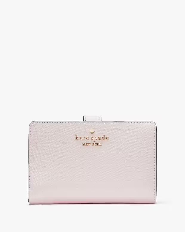 Boxed Madison Strawberry Garden Medium Compact Bifold Wallet | Kate Spade Outlet
