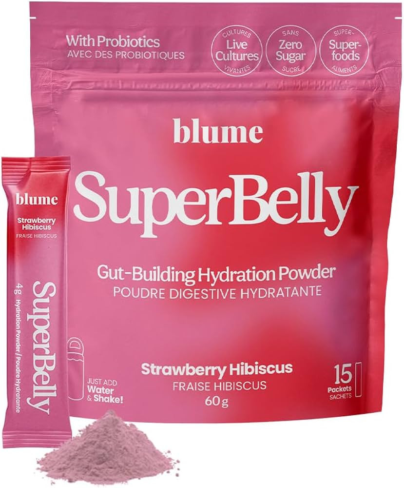 Blume SuperBelly Gut Health Hydration Packets, Sugar-Free, with Prebiotics, Probiotics, Apple Cid... | Amazon (CA)
