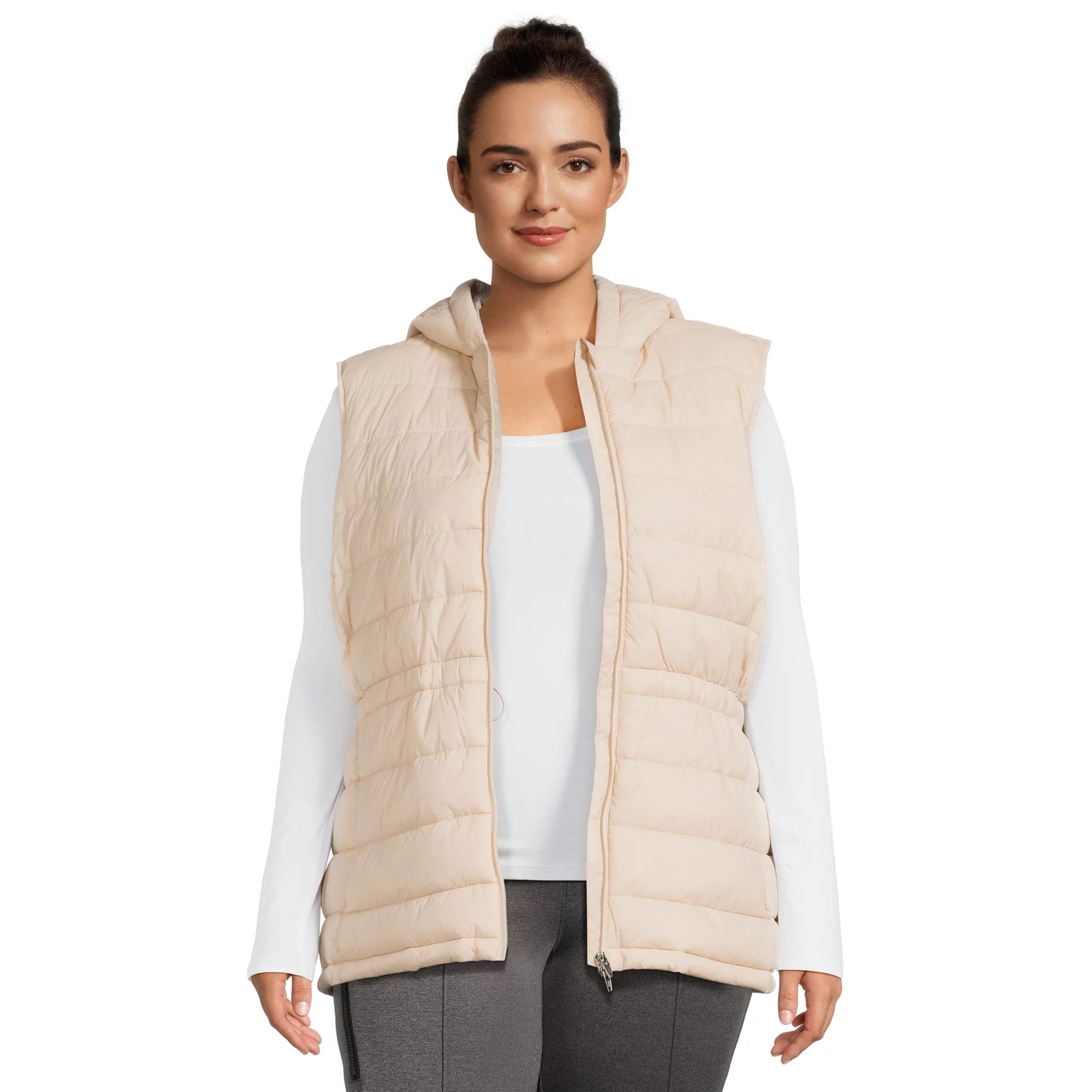 Swiss Tech Women's Hooded Vest with Cinched Waist, Sizes XS-3X | Walmart (US)