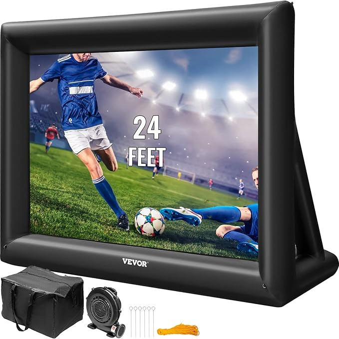 Inflatable Movie Screen 24FT Inflatable Projector Screen for outside with 360W Air Blower Inflata... | Amazon (US)