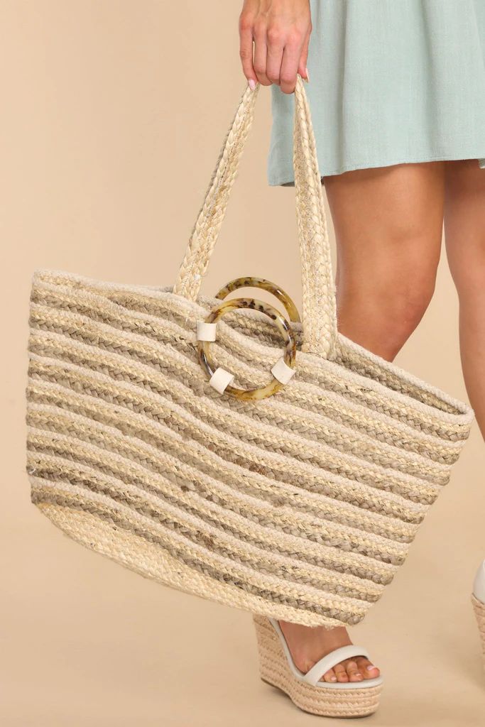 Let's Light It Up Natural Rattan Bag | Red Dress 