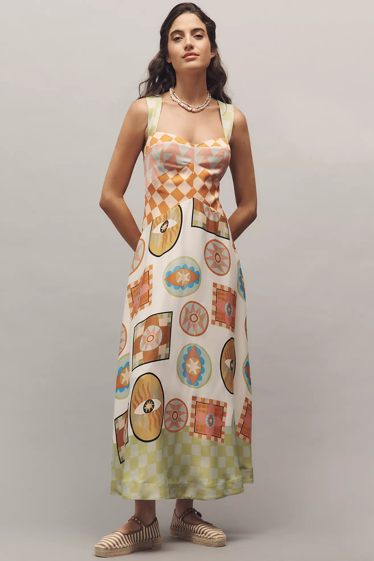 The Meredith Walker Jocelyn Sleeveless Slip Midi Dress by Maeve | Anthropologie (US)