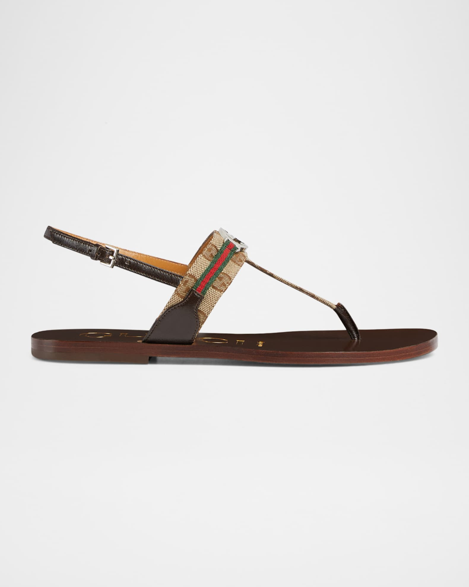 Gucci Kika GG Flat Thong Slingback Sandals | Neiman Marcus