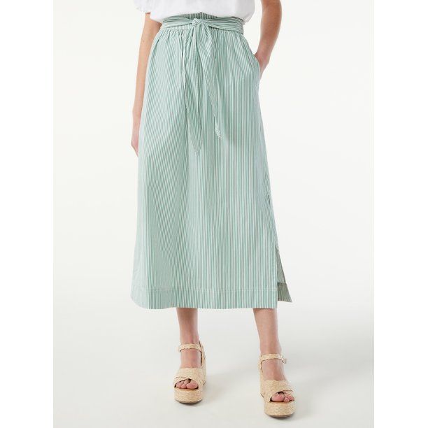 Free Assembly Women's Gathered Pull On Maxi Skirt | Walmart (US)