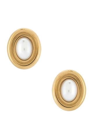 Heaven Mayhem OHRRINGE PRIZE in Perlfarben & Gold - White. Size all. | FWRD 