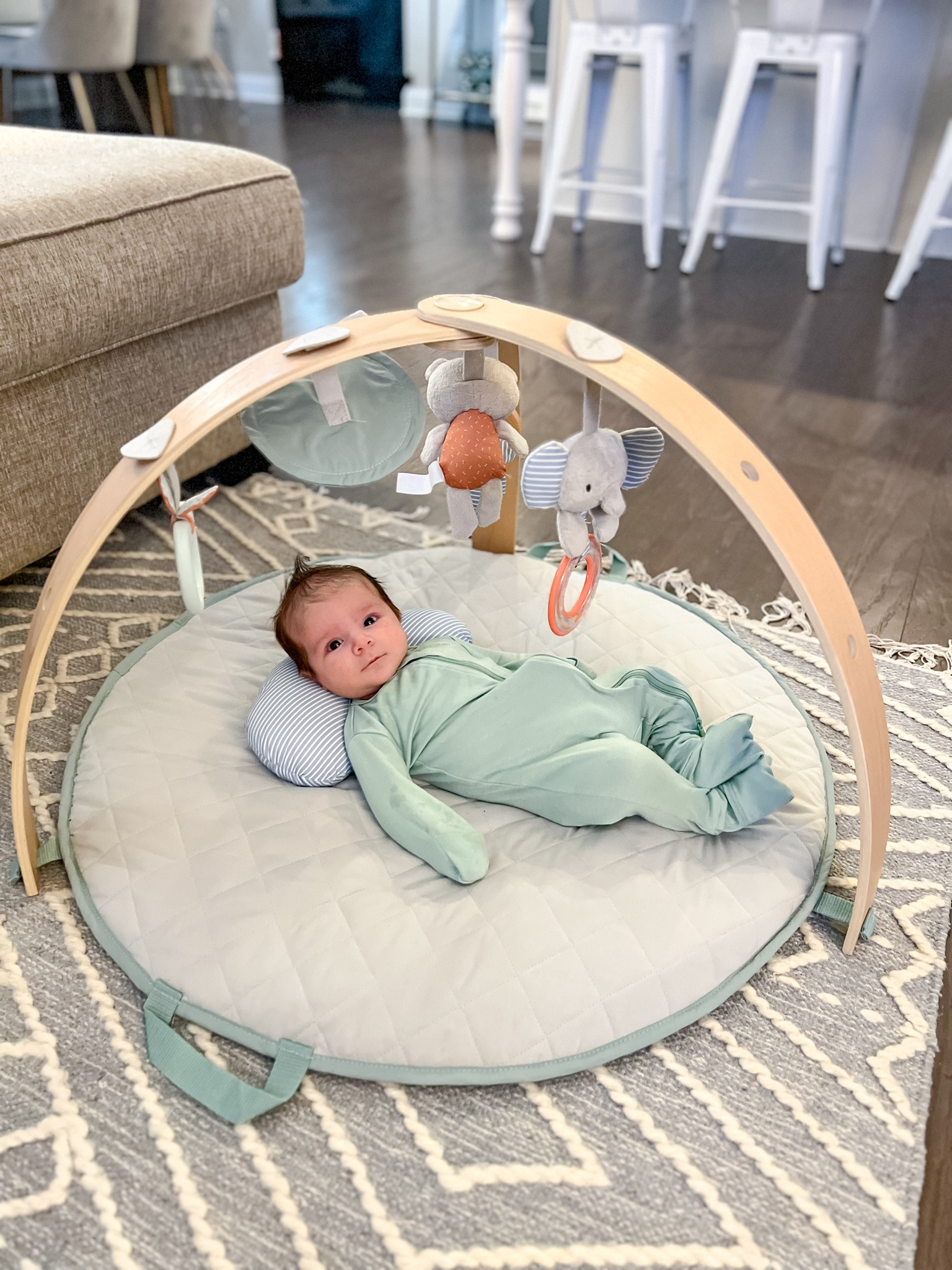 This is the second time I’ve purchased this play mat/ activity gym!  I bought the pink version when Poppie was born, and this version in Loamy for Baby Sal. I keep one upstairs and one downstairs! 🩵🤍

#babyboy #babyshower #babyregistry #maternity #pregnancy

#LTKbaby #LTKbump #LTKkids