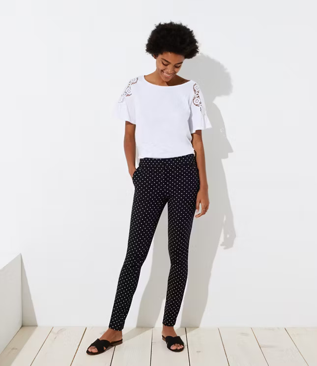 Skinny Polka Dot Ankle Pants in Marisa Fit | LOFT | LOFT