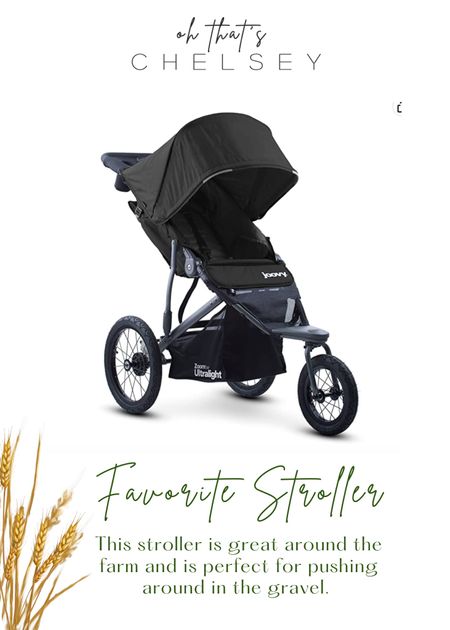 My favorite on the farm stroller that goes through gravel easily. The large wheels on this jogging stroller or perfect for going everywhere around the farm  

#LTKfamily #LTKkids #LTKbaby