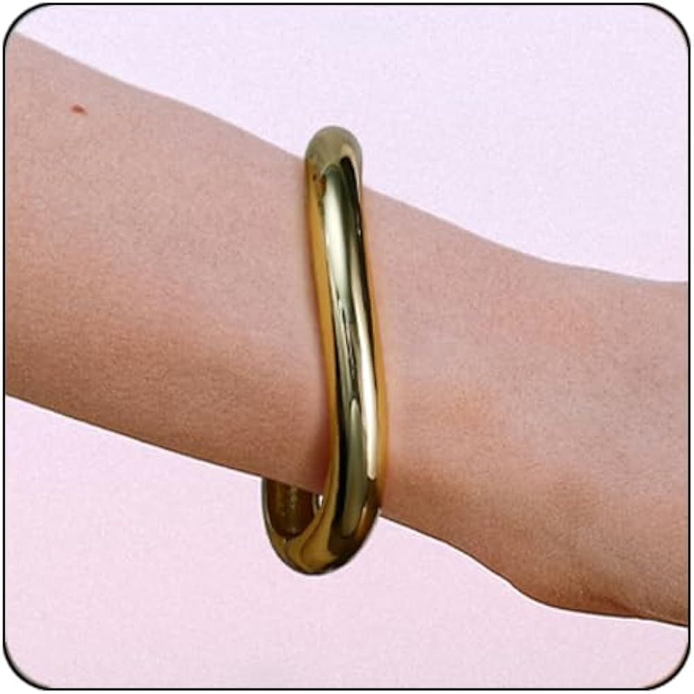 Elegance 11 designs Gold/Silver Cuff Bangle Bracelets For Women Trendy Hinged Cuff Open Wide Chun... | Amazon (US)
