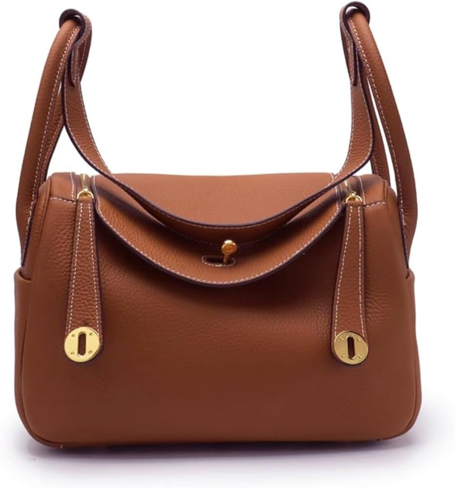 Women's Genuine Leather Crossbody Bag, Square Design with Fixed Shoulder Strap, Daily Use Handbag... | Amazon (US)