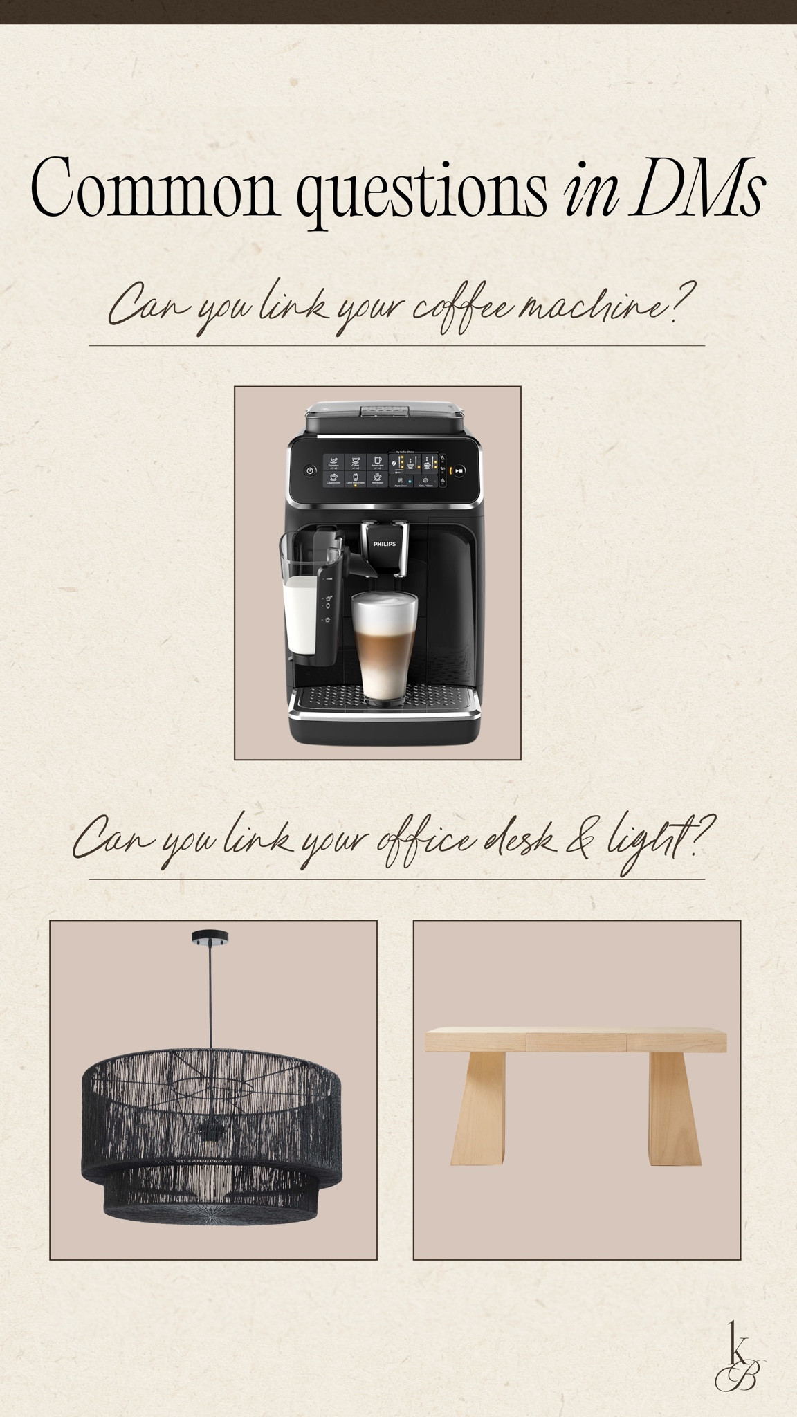 Common questions in DMs today! Love this coffee machine it’s so easy to use🤎 just shared limewash results on stories and getting some other questions about office links #coffee #office #home 

#LTKSeasonal #LTKHome #LTKSaleAlert