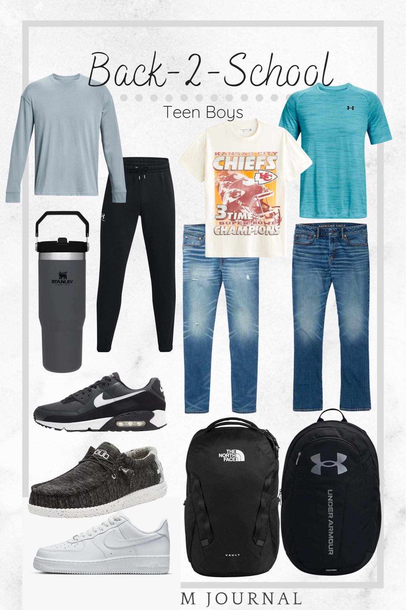 Back to school teen boys!

#underarmour #nike #abercrombie #stanley #northface #heydude #ae 

#LTKBacktoSchool #LTKkids #LTKsalealert