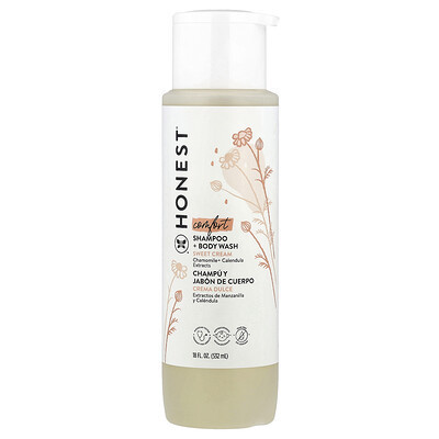 The Honest Company, Comfort, Shampoo + Body Wash, Sweet Cream, 18 fl oz (532 ml) | iHerb